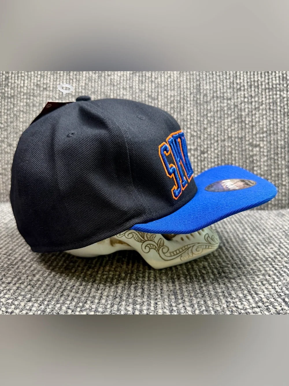 Nike Air Jordan Spike 40 Snapback Hat Black Blue Orange Spike Lee 40 Acres OSFA